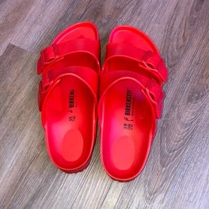 Red Birkenstocks